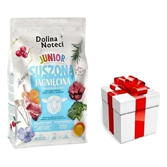 DOLINA NOTECI Premium Junior Lamb - džiovintas ėdalas šunims 4kg + STAIGMENA ŠUNIUI
