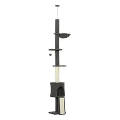 Kačių draskyklė tamsiai pilka/kreminė 220-240cm