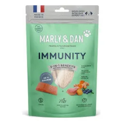 Marly & Dan Jerky Imunity skanėstai su lašiša šunims parduotuvėje pet24.lt