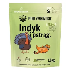 Paka Zwierzaka - katei sausas maistas kalakutiena ir upėtakis Kačiukai "S'' 1,6kg