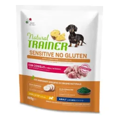 Natural Trainer Sensitive No Gluten maistas su triušiena mažų veislių šunims, 800 g