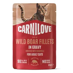 Carnilove Wild Boar Chamomile konservai katėms maišeliuose su šerniena 85g nuotrauka