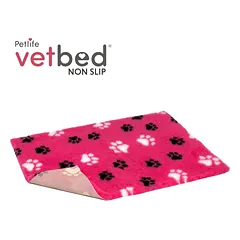 Vetbed neslystantis / Drybed Rožinė juoda balta papakuotas DELUXE 75 x 50 cm, plaukai 30 mm