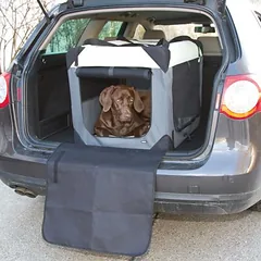 Kerbl Pet transportavimo dėžė Journey, pilka/smėlio spalvos, L 92 x B 65 x H 66 cm — 3 nuotrauka