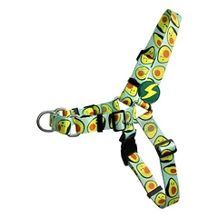 Dashi Avocado Front Harness - Norvegiško tipo pakinktai šunims, be traukimo, avokado raštas — 3 nuotrauka