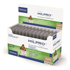 MILPRO 2.5 mg/25 mg 0.5 -10kg tabletės mažiems šuniukams 1 tabletė
