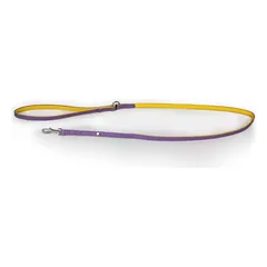 Das Lederband Hundeleine Firenze Lilac/Sunshine