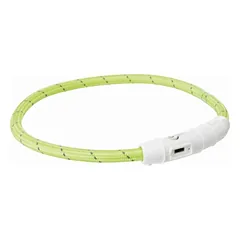 TRIXIE LED antkaklis USB, TPU/nailonas, L-XL 65cm/7 mm, žalias — 2 nuotrauka