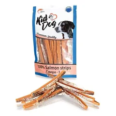 KIDDOG Strips Lašišos Natūralios Juostelės 80g.