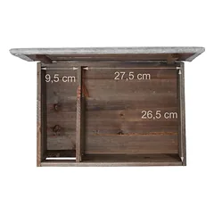 Namelis ežiams 20x45,5x33cm., tamsiai rudos/pilkos spalvos — 5 nuotrauka