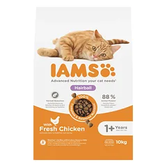 IAMS Hairball maistas katėms nuo plaukų gumuliukų 10kg