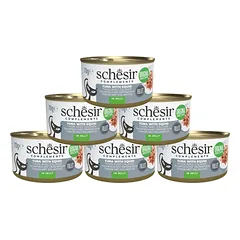 SCHESIR Complements Tunžinys su kalmarais želė 6x70 g papildoma drėgna maistas katėms