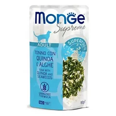 Monge SUPREME Tuna with quinoa and seaweeds konservai katėms