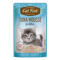 Cat Fest Kitten Tuna Mousse drėgnas papildomas maistas kačiukams su tunu, švelni putota tekstūra, 70 g