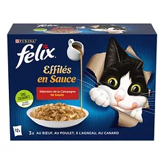 Felix „Gravy Lover - So gut wie es aussieht“ maišeliai, drėgnas maistas katėms 24 x 85 g, 80 - 99 g — 2 nuotrauka