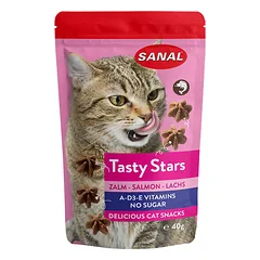 Sanal Tasty Stars Salmon skanėstai katėms 40 g nuotrauka