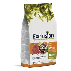 Exclusion Mono Protein begrūdis sausas maistas mažų veislių šuniukams su jautiena S, 2 kg