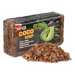 Happet Coco Chip stambios frakcijos kokoso kevalo substratas terariumams ir augalams, 500 g