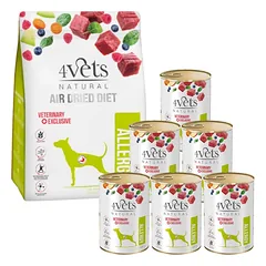 DOLINA NOTECI 4Vets Natural Allergy Kit; sausas maistas 1kg + drėgnas maistas 6x400g