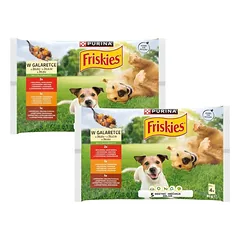 FRISKIES Suaugusiųjų Jautiena, vištiena ir aviena želė 8x85g drėgnas maistas šunims