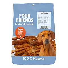 Four Friends Natural Snacks Beef Sticks džiovinta jautienos oda, natūralus skanėstas šunims, 800 g