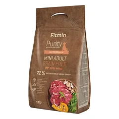 Fitmin dog Purity Adult Mini begrūdis su jautiena, sausas maistas šunims