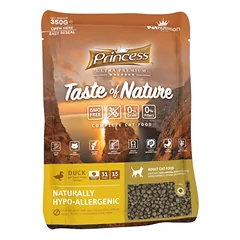 PRINCESS T'O'Nature sausas ėdalas katėms be grūdų su antiena, 350g