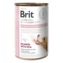 Brit GF Veterinary Diets Hypoallergenic drėgnas maistas šunims, turintiems dermatologinių ir virškinimo problemų, 0,4 kg