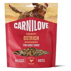 CARNILOVE Dog Crunchy Snack Ostrich 200g traškūs skanėstai su stručių mėsa suaugusiems šunims