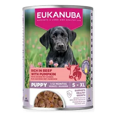 EUKANUBA Life Care Puppy Rich in Beef 400 g paštetas šuniukams, turintis jautienos ir moliūgo parduotuvėje animu.lt