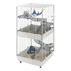 Ferplast narvas smulkiems gyvūnams Furet Tower, pilka: L 80 x B 75 x H 161 cm — 2 nuotrauka