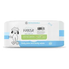 Furrish Spring Waters Bath Wipes 100 vnt. - valomosios servetėlės šunų letenoms ir kailiui, su švelniu, gaiviu kvapu