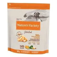 Nature's Variety Selected Mini Adult Chicken begrūdis, sausas maistas mažų veislių šunims, 0,6 kg