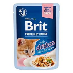 Brit Premium Delicate Chicken Kitten konservai kačiukams padaže
