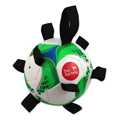 Dog Fantasy football ball kamuolys šunims su pompa, 22cm — 5 nuotrauka