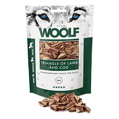 WOOLF Lamb And Cod Triangle 100g trikampėliai su ėriena ir menke