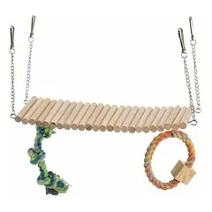 Trixie Small Animal Suspension Bridge with Rope and Toy 29 x 25 x 9 cm