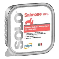 DRN Solo Salmone monoproteininis drėgnas maistas šunims ir katėms su lašiša, 100 g