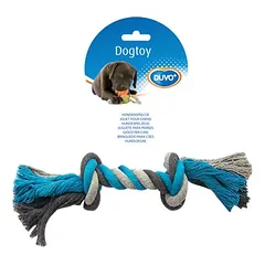 Duvo+ žaislas šunims Knot medvilnė, pilkas/mėlynas, Matmenys: 20 cm — 4 nuotrauka