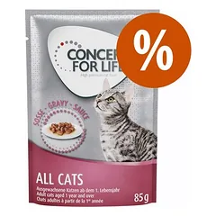 Concept for Life drėgnas maistas katėms, ekonominė pakuotė 24 x 85 g