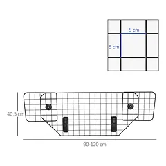 Šunų apsaugos užtvara, reguliuojama 90–120 cm, 90–120 × 40,5 cm — 3 nuotrauka