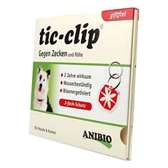 Anibio Tic-clip šunų ir kačių apsaugos priemonė - pakabukas, apsaugoti nuo erkių ir blusų, 1vnt.