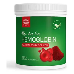 Pokusa RawDietLine Hemoglobinas - papildas, skirtas geležies trūkumui šunims ir katėms spręsti