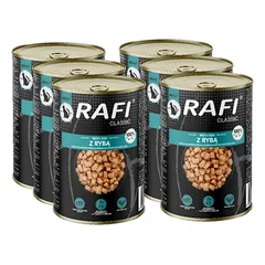 RAFI Cat Gabalėliai su žuvimi padaže – skardinė 6x415 g