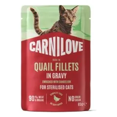 Carnilove Quail Dandelion Sterilized konservai katėms, 85 g
