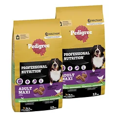 PEDIGREE Professional Nutrition Adult Maxi su paukštiena ir daržovėmis 2 × 12 kg – sausas ėdalas suaugusiems didelių veislių šunims