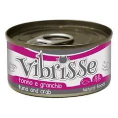 Vibrisse Natural Tuna And Crab drėgnas maistas suaugusioms katėms su tunu ir krabais, 70 g nuotrauka