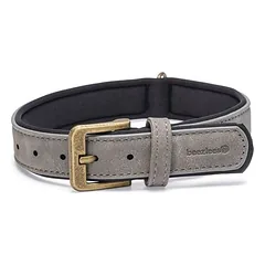Beeztees antkaklis šunims Balacron Ax iš dirbtinės odos, pilkas, Reguliavimas: 29-35 cm — 4 nuotrauka