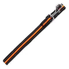 Dog Fantasy Pavada Neoprene S oranžinė pavadė mažiems šunims su atšvaitais, 2×120 cm