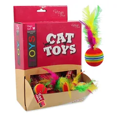 Magic Cat – kamuoliukas su plunksnomis 3,8cm — 1 nuotrauka